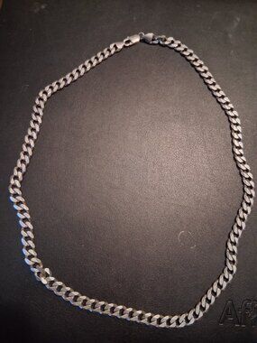 vintage mens 925 sterling cuban style chain